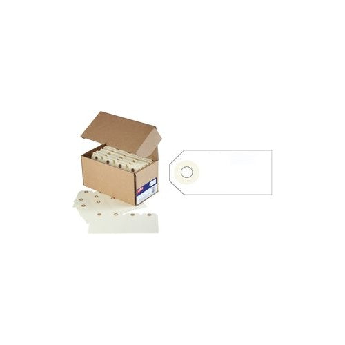agipa Gepäckanhänger, 80 x 38 mm, neutral, ohne Draht beige, aus Pappe 160 g/qm, mit Lochverstärkungsringe, zur - 1 Stück (121372) afbeelding 1