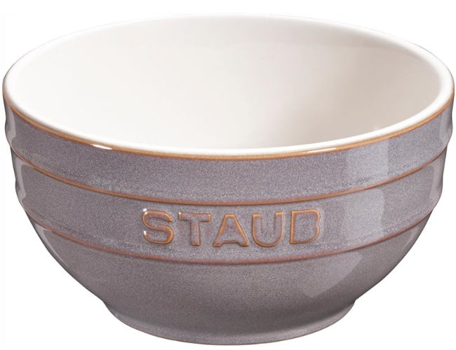 Set of 4 Staub round bowls - 14 cm  Antique grey afbeelding 2