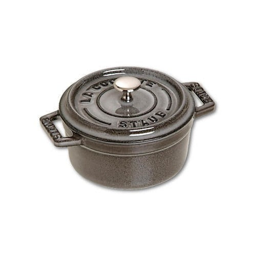 Staub Mini Round Cast Iron Pot - 250 ml  Graphite afbeelding 1