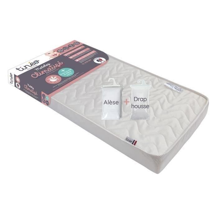 TINEO Air-Conditioned Mattress Set 60x120 cm - Includes Fitted Sheet & Protector