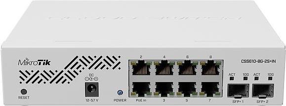 MikroTik CSS610-8 G-2S+IN Managed Gigabit PoE Switch (CSS610-8 G-2S+IN)