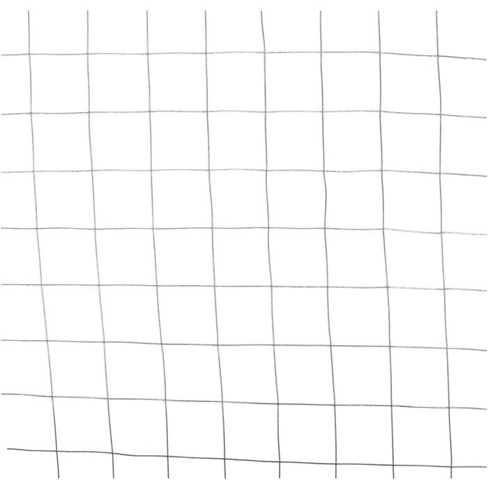 NATURAL Square Wire Mesh - 1 x 3 m - 6.4 mm Thickness - Grey