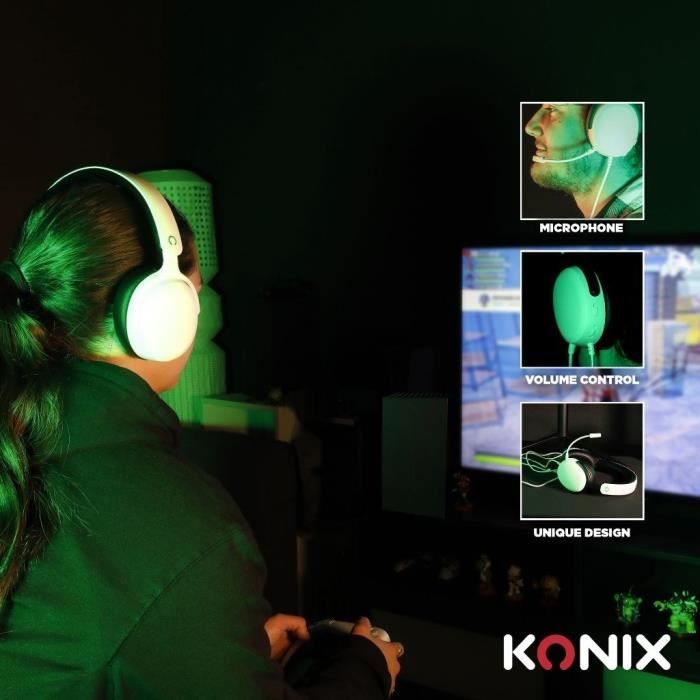 KONIX Wired Over-Ear Gaming Headset - Nexus Xbox Series X|S - 40 mm Drivers - Microphone