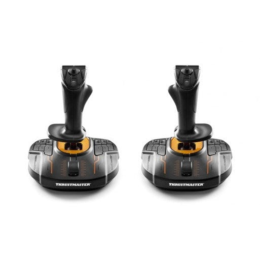 ThrustMaster T.16000M FCS Space Sim Duo Joystick 16 Tasten kabelgebunden Packung mit 2 - 2 x joystick PC Action-Buttons Schwarz/Orange (2960815) (2960815) afbeelding 1
