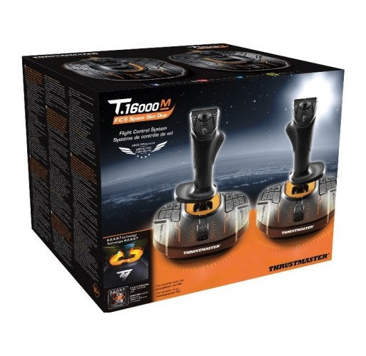 ThrustMaster T.16000M FCS Space Sim Duo Joystick 16 Tasten kabelgebunden Packung mit 2 - 2 x joystick PC Action-Buttons Schwarz/Orange (2960815) (2960815) afbeelding 2