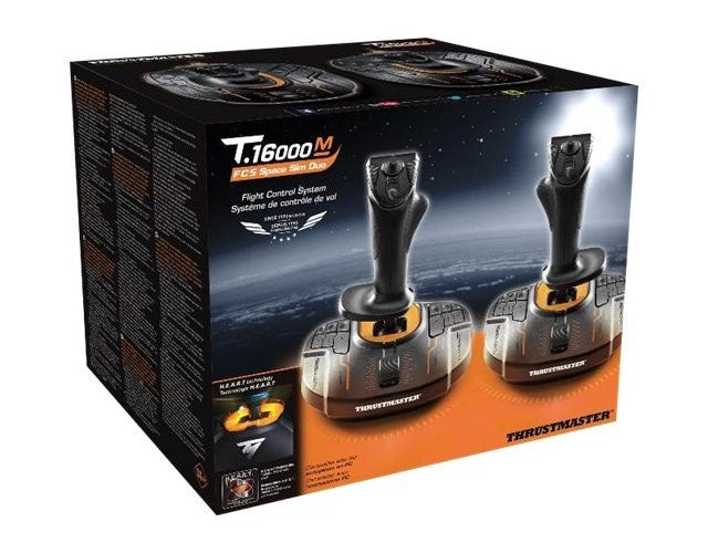 ThrustMaster T.16000M FCS Space Sim Duo Joystick 16 Tasten kabelgebunden Packung mit 2 - 2 x joystick PC Action-Buttons Schwarz/Orange (2960815) (2960815) afbeelding 6