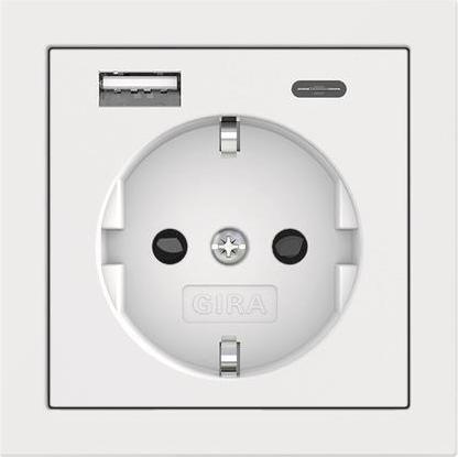 GIRA SCHUKO SP USB Power Supply 16A 250V (245970)