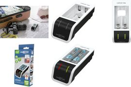 ANSMANN Comfort Mini USB Battery Charger - 2xAA, 2xAAA - 2100 mAh - 800 mA - Black, White (1001-0091-01)