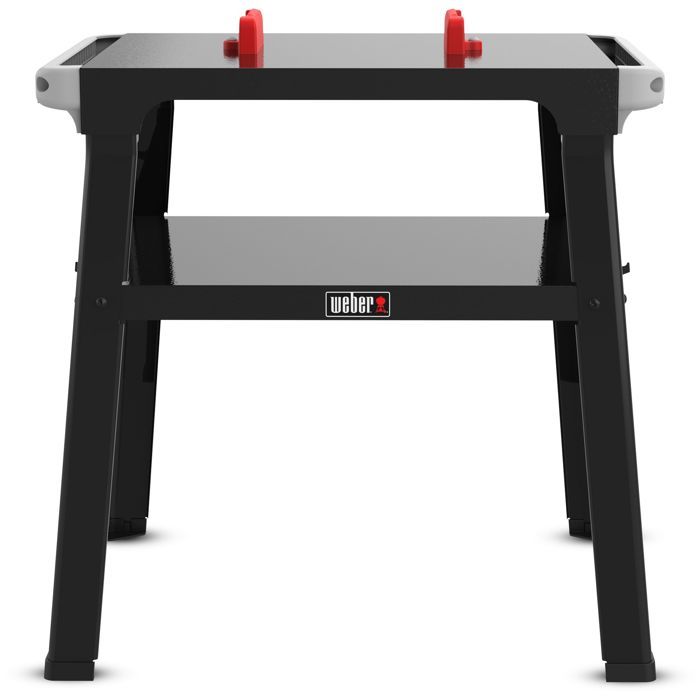 Weber Lumin/Lumin Compact Stand - Storage Shelf - Two Hooks - Black