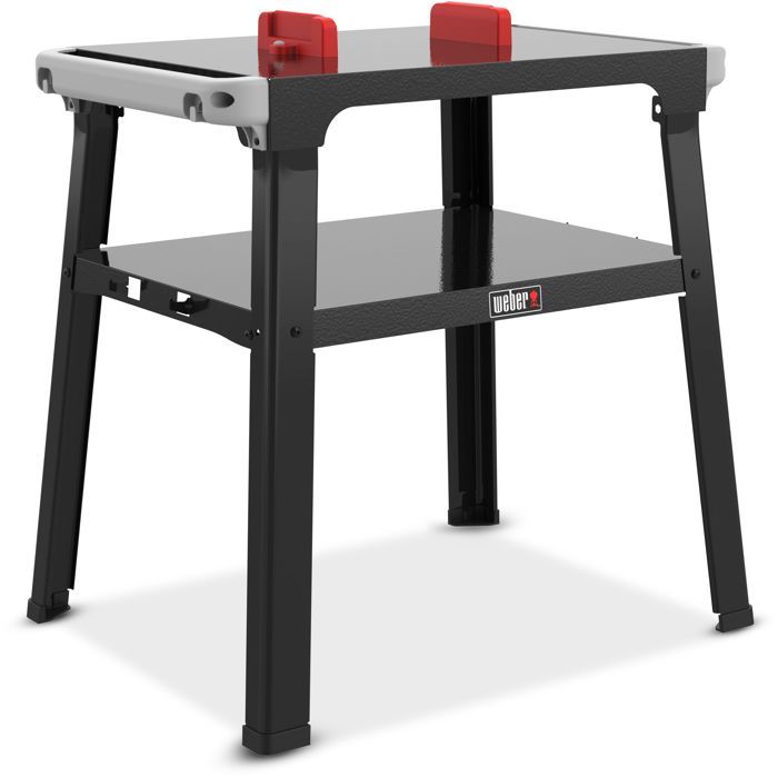 Weber Lumin/Lumin Compact Stand - Storage Shelf - Two Hooks - Black