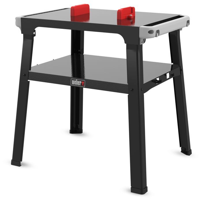 Weber Lumin/Lumin Compact Stand - Storage Shelf - Two Hooks - Black