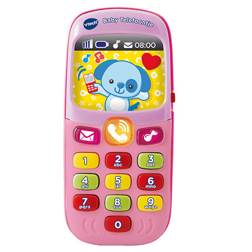 VTech Baby Phone Pink - Interactive Learning Toy - 8 Melodies, 2 Songs