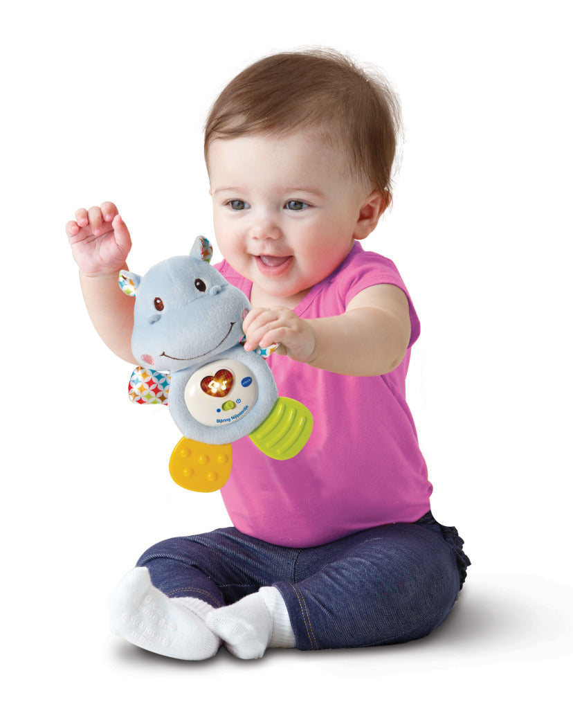 VTech Hippopotamus Teething Ring - Interactive Toy - 10 Melodies, 3 Songs