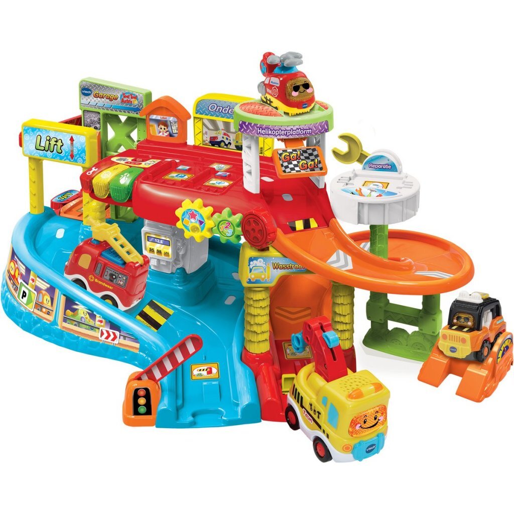 VTech Toot Toot Garage - Light and Sound - Includes Teun the Tow Truck