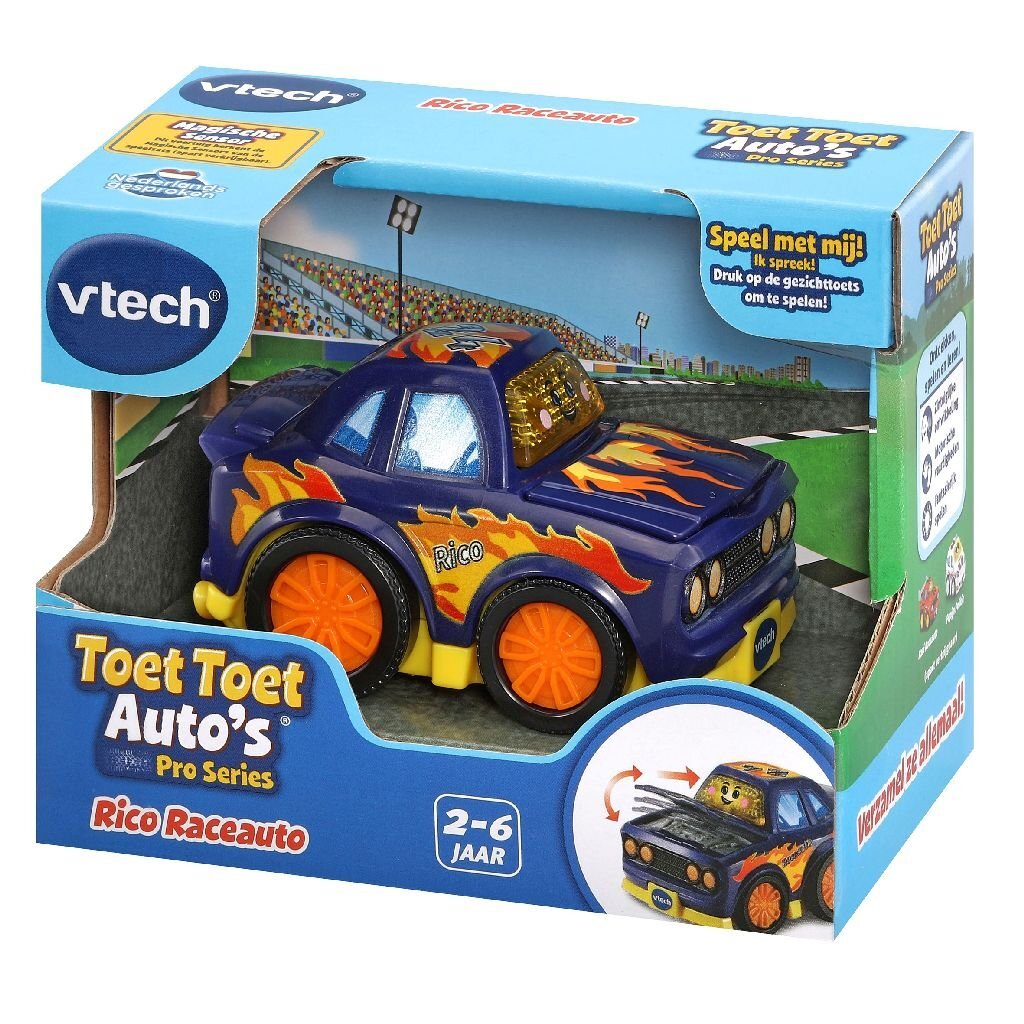 VTech Toot Toot Rico Race Car with Light and Sound - Suitable for Children 2+