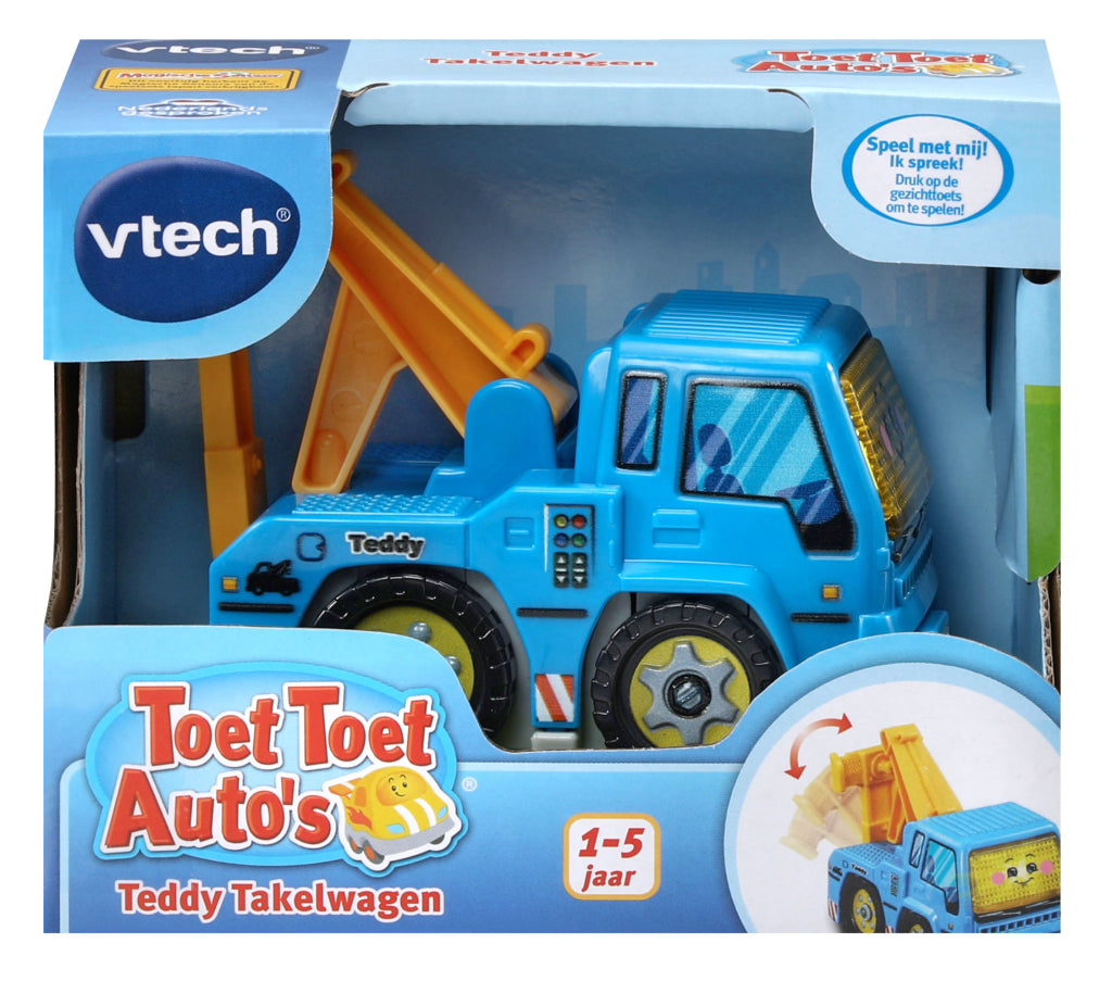 VTech Toot Toot Teddy Tow Truck with Light and Sound - Suitable for Children 3+