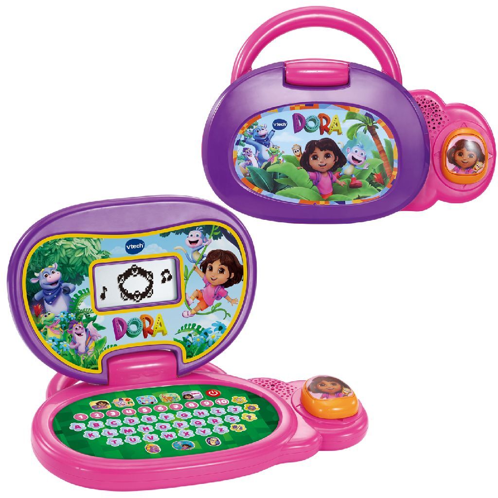 VTech Dora Adventure Laptop - Purple/Pink, Learn Letters and Numbers