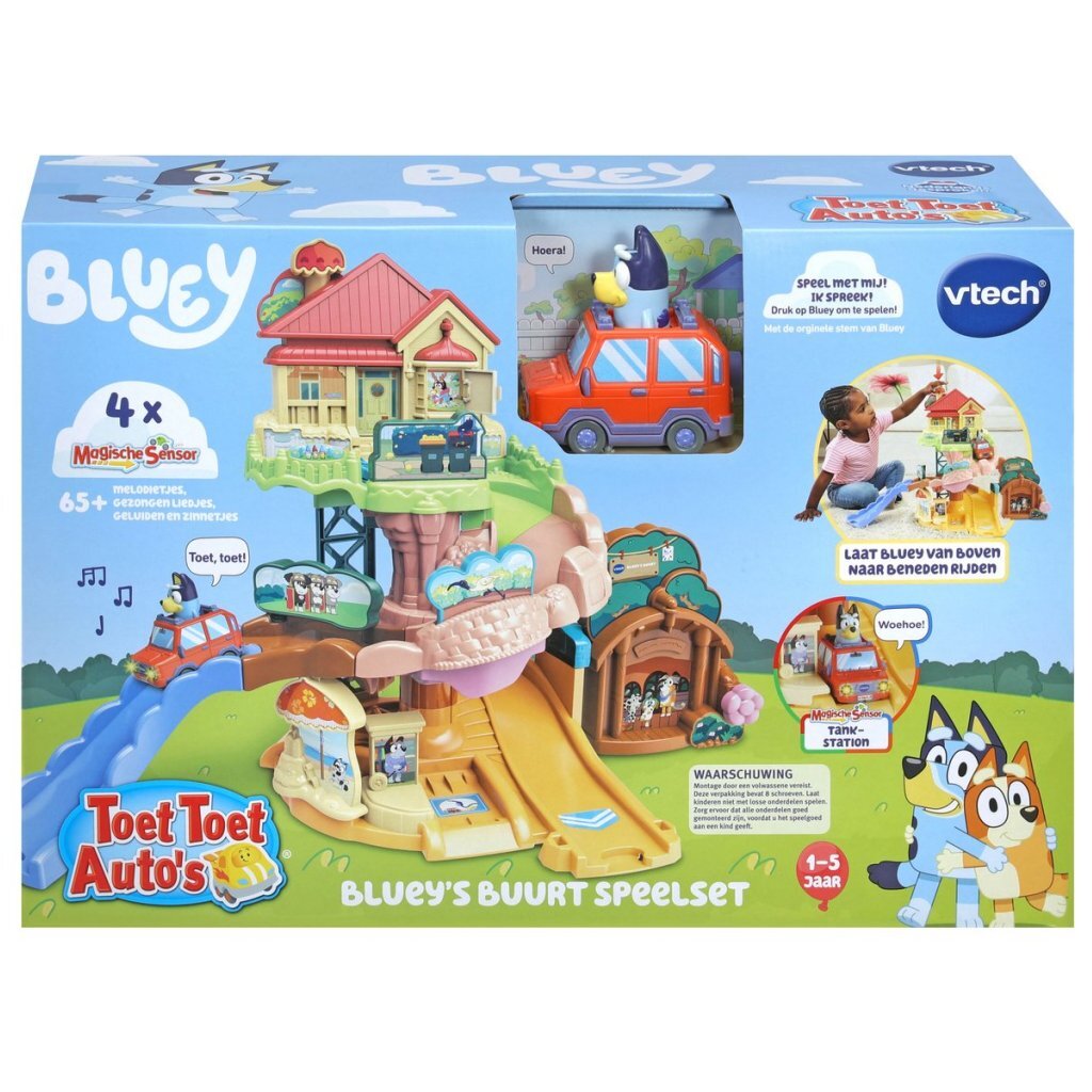 VTech Toot Toot Bluey Neighborhood Playset + Light and Sound
