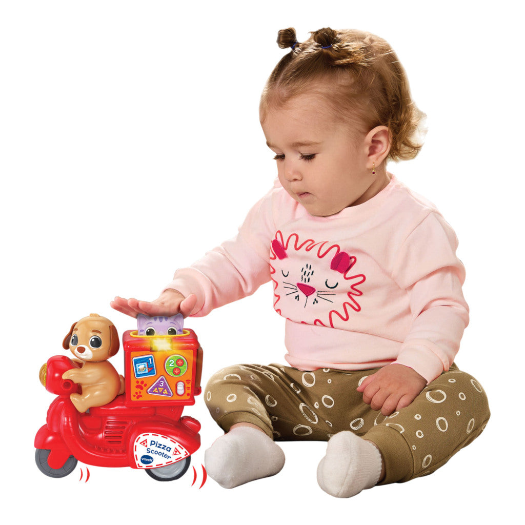 VTech Baby Press and Go Pizza Scooter + Light and Sound