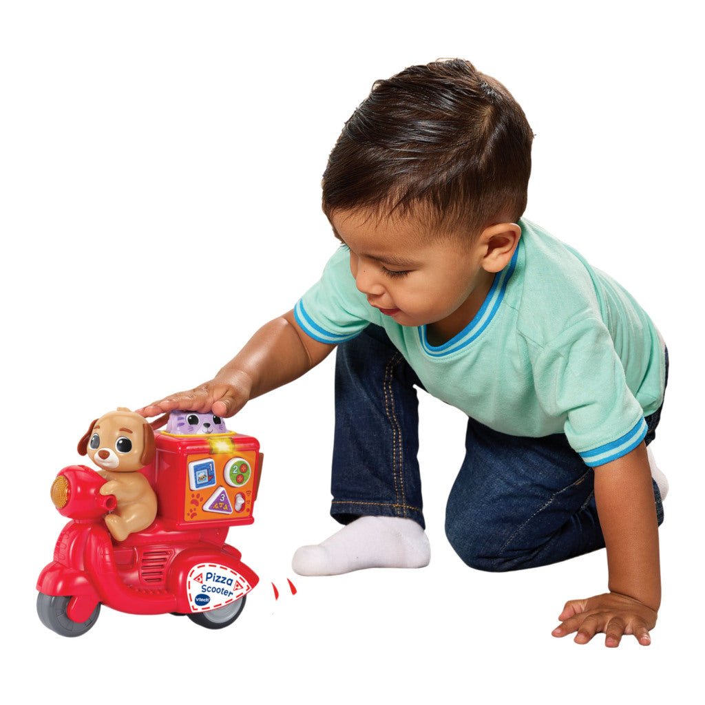 VTech Baby Press and Go Pizza Scooter + Light and Sound