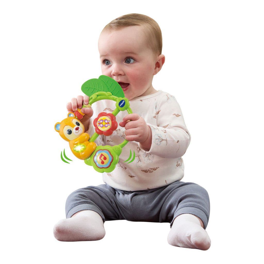 VTech Baby Happy Bear Rattle with Light and Sound