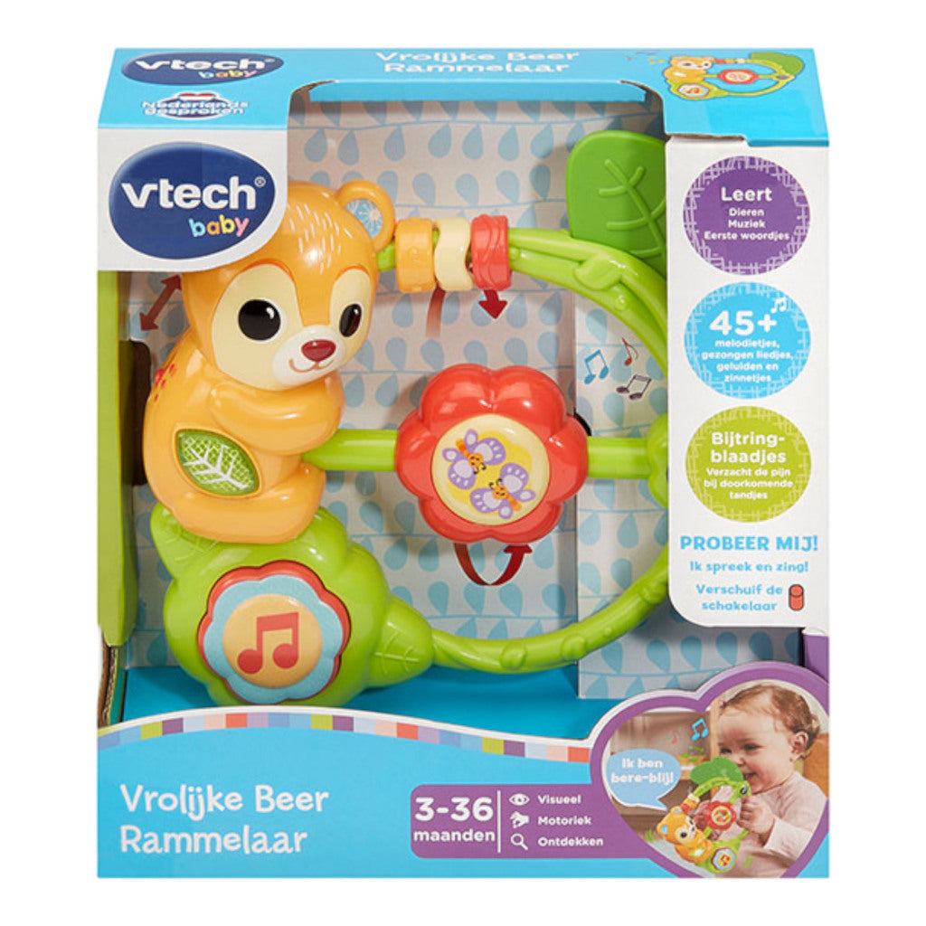 VTech Baby Happy Bear Rattle with Light and Sound