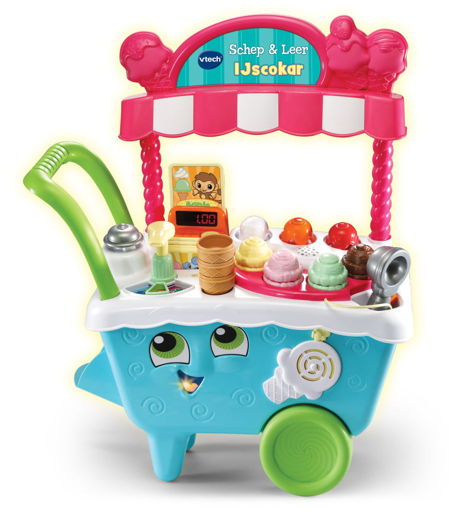 VTech Scoop and Learn Ice Cream Cart with Light and Sound - Suitable for Children 2 to 5 Years