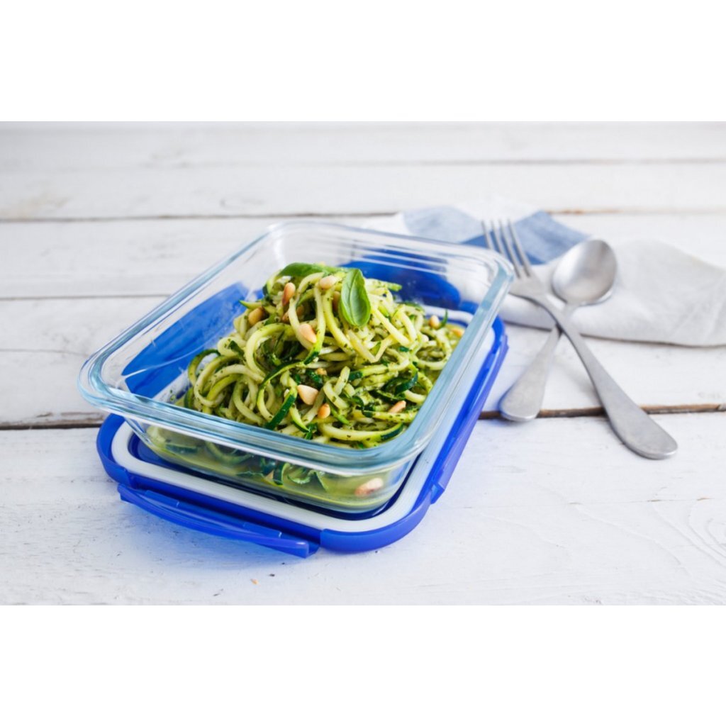 Pyrex Cook & Go Glass Oven Dish + Lid 24x18x6 cm Transparent/Blue