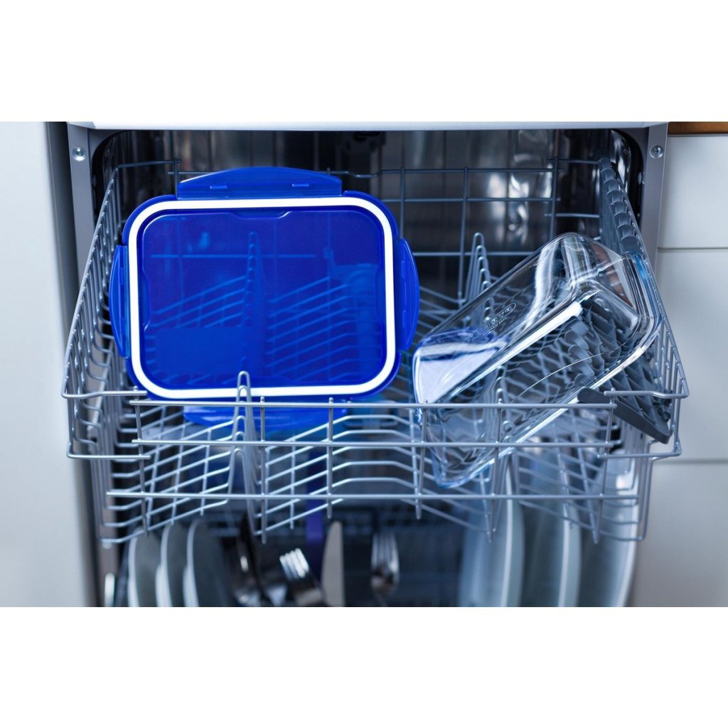 Pyrex Cook & Go Glass Oven Dish + Lid 24x18x6 cm Transparent/Blue