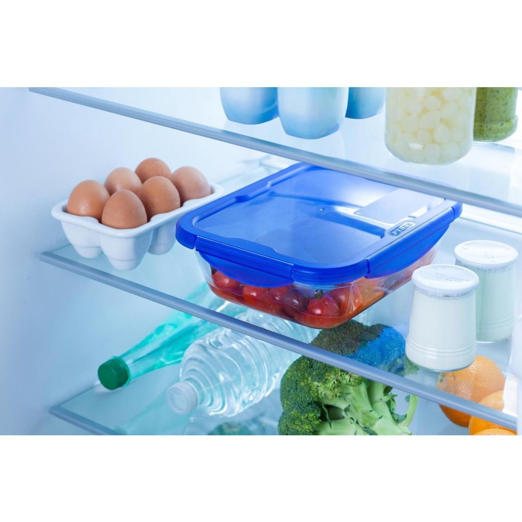 Pyrex Cook & Go Glass Oven Dish + Lid 24x18x6 cm Transparent/Blue