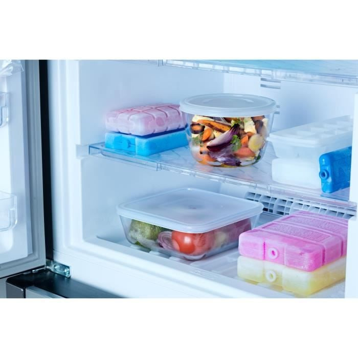 Lot de 8 plats de conservation - PYREX - Cook & Freeze - Verre - Rectangulaire - Couvercle spécial congélation afbeelding 2