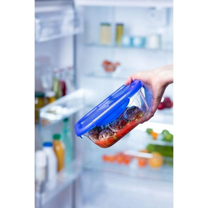 Lot de 3 Lunch Box - PYREX - Cook & Go - Verre - Rectangulaire - Couvercle hermétique - 0,8 L afbeelding 2