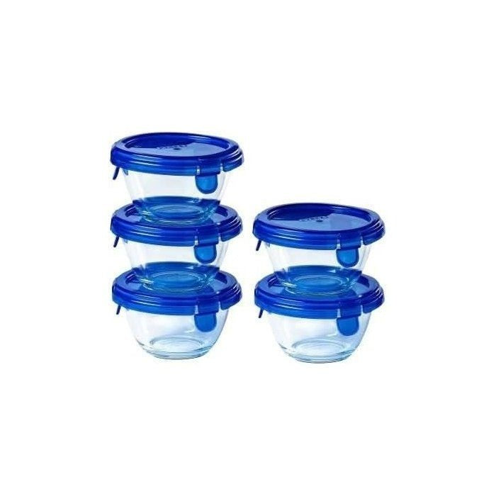 Lot de 5 mini bols - PYREX - Cook & Go - Verre - Rond - Couvercle étanche - 0,2 L afbeelding 1