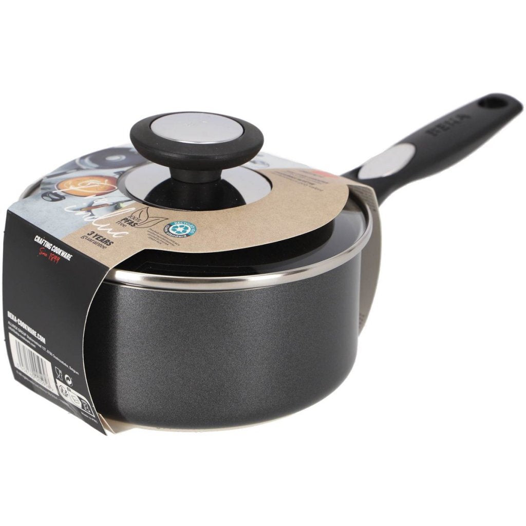 Beka Pro Induc Steelpan with Glass Lid 16 cm Black
