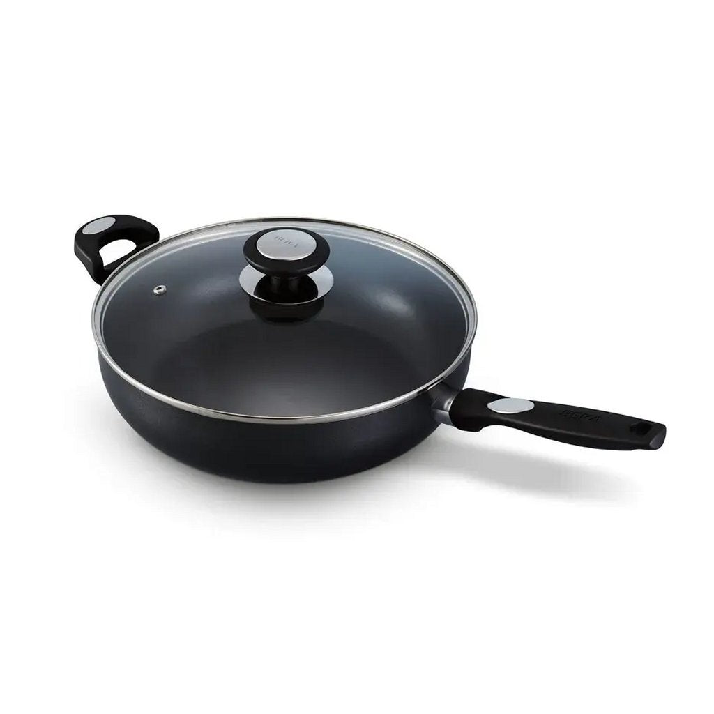 Beka Pro Induc Wok Pan with Glass Lid 28 cm Black - 100% PFAS-free, Ceramic Non-Stick, Induction Compatible