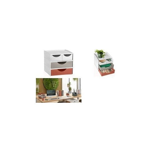 cep Schubladenbox TERRA NOVA weiß, sand, terracotta 1032112391, mit 4 Schubladen (1032112391) afbeelding 1