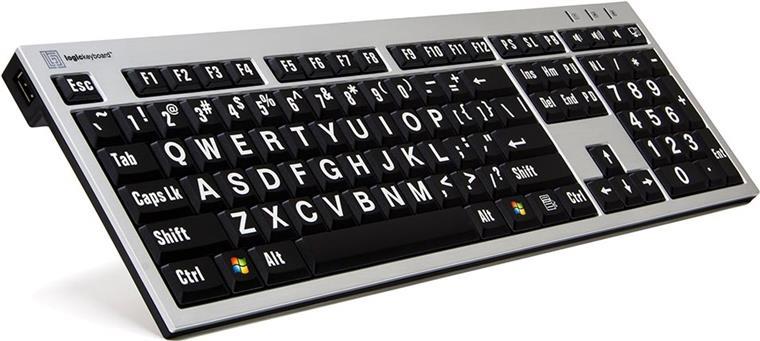 LogicKeyboard LKB-LPRNTWB-AJPU USB - Keyboard - French - Black - Silver