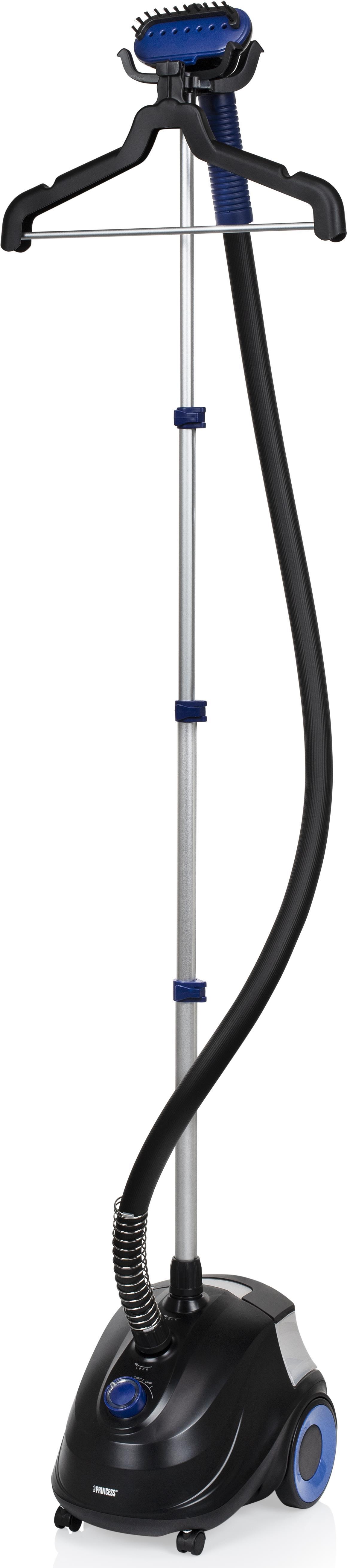 Princess 332848 Garment Steamer - Stand-alone - 1.5 L - 0.75 Min - Black - Blue - 4 Wheels - Rotary Control (332848)