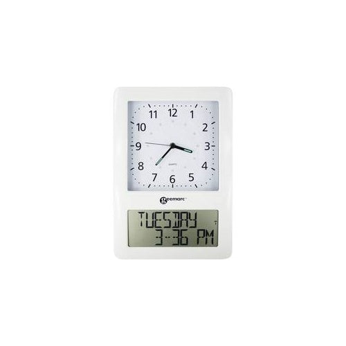 Geemarc VISO50_WH_VDE Funk Wanduhr Weiß (VISO50_WH_VDE) afbeelding 1