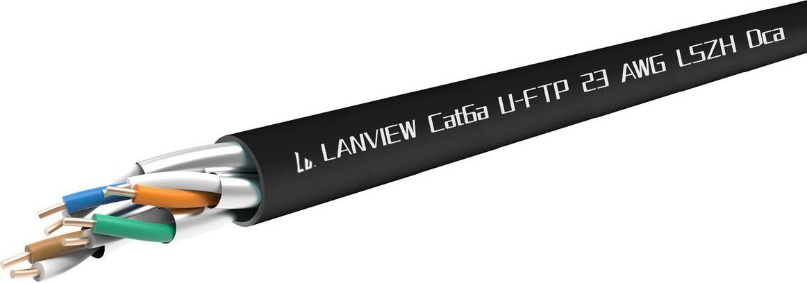 Lanview Cat6a U/FTP Bulk Cable 305 m LSZH Black (LVN122433)
