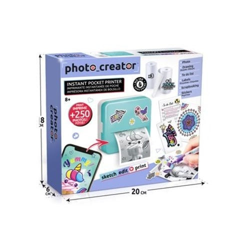 Canal Toys Starter-Set Instant Pocket Printer Blau (CLK017) afbeelding 1