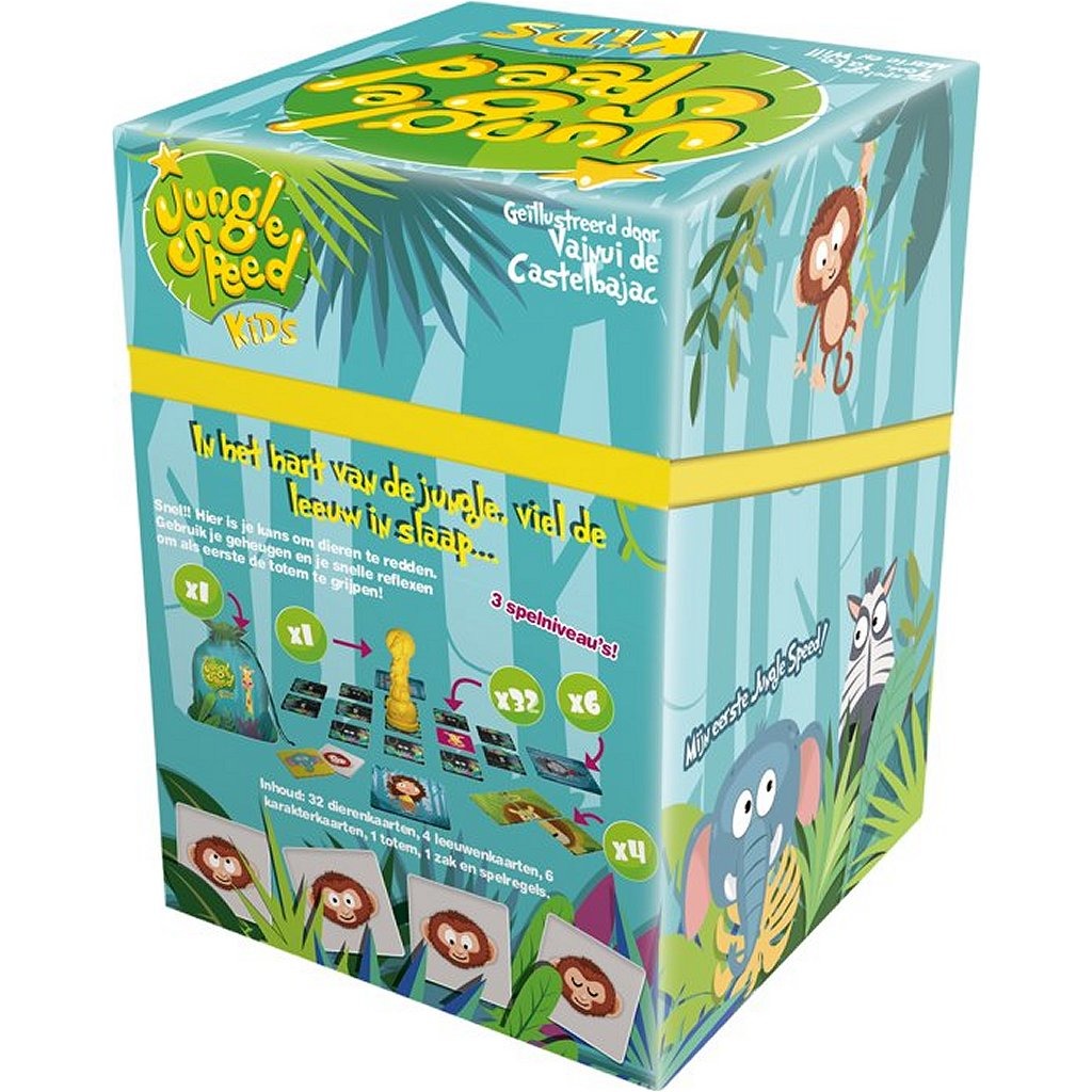 Asmodee Jungle Speed Kids - Quick Reflex Game for 2-6 Players - Ages 4+