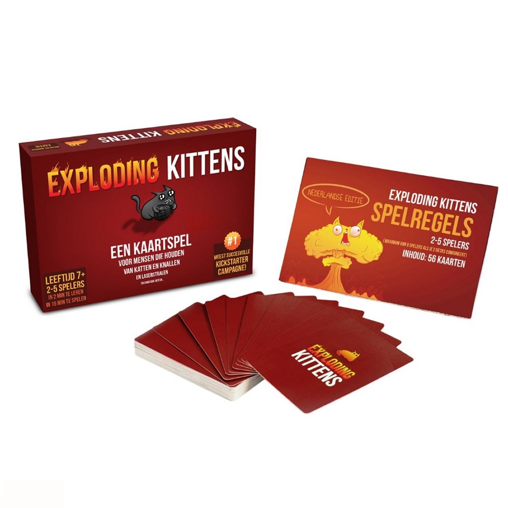 Asmodee Exploding Kittens Card Game for 2-5 Players, Ages 7+