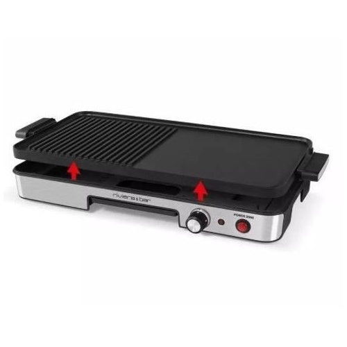 Plancha - RIVIERA & BAR - QPL365 - 1900 W Power zone - 4 a 6 personnes - 50,5 x 25,5 cm - Inox afbeelding 3
