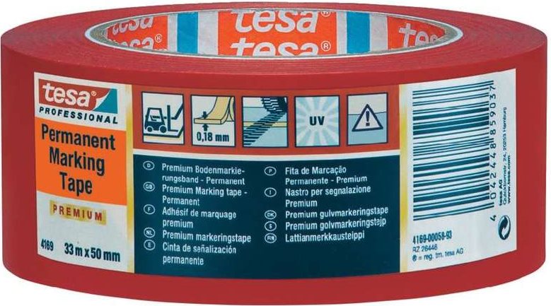 tesa® Premium Floor Marking & Warning Tape 33 m x 50 mm Blue PVC 4169-57-93