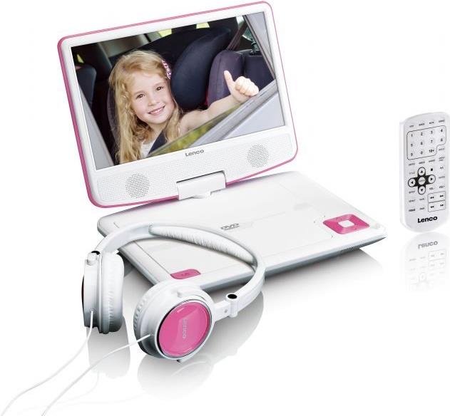 Lenco DVP-910 - DVD-Player - tragbar -Anzeige: 22,5 cm (9") - pink (DVP910PINK)