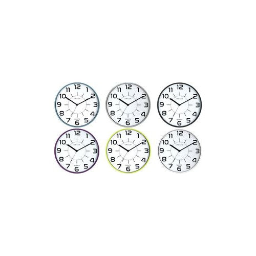 UNiLUX Wanduhr/Quarzuhr "POP", Durchmesser: 300 mm, blau Zahlen in schwarz, Kunststoffgehäuse, sehr leise, - 1 Stück (400094560) afbeelding 1