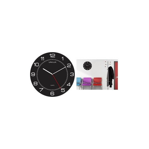 UNiLUX Wanduhr/Quarzuhr "MEGA", Durchmesser: 600 mm, schwarz Ziffernblatt schwarz, Zahlen weiß, extra groß, - 1 Stück (400094568) afbeelding 1