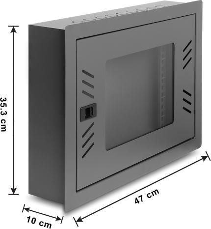 Delock 12" Network Cabinet with Removable Front Cover 6 HE Black (43424)