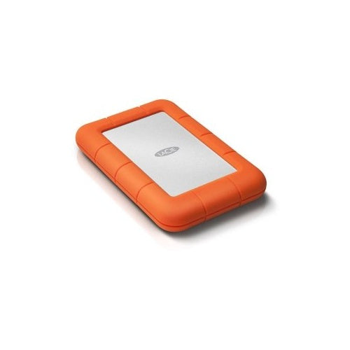 LaCie Rugged Mini - Festplatte - 4 TB - extern (tragbar) - USB 3.0 - 5400 U/min - Silber, orange (LAC9000633) afbeelding 1